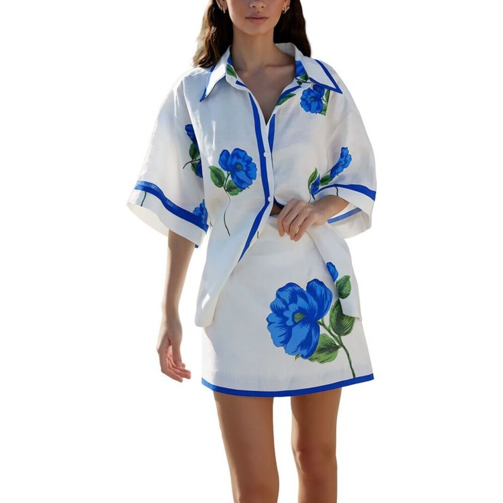 Linda Charm Womens  Shirt & Skirt Set